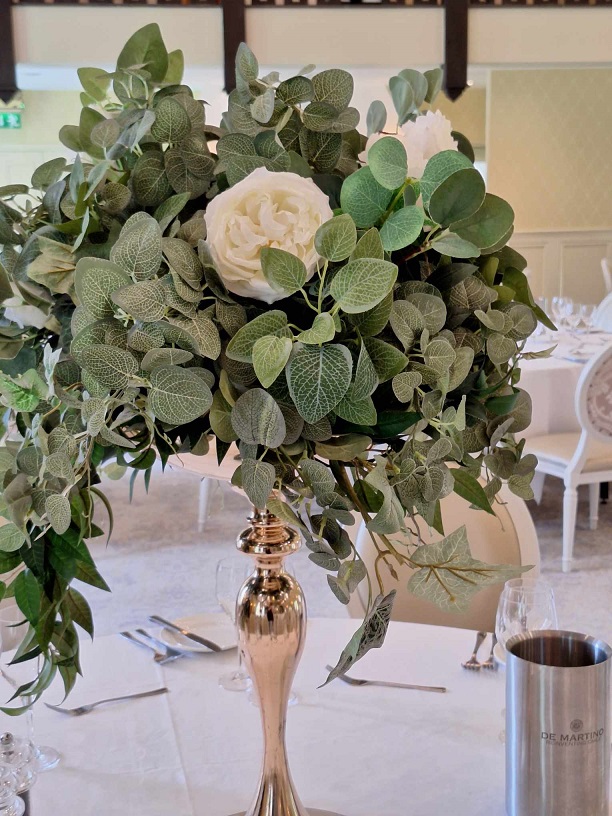 Eucalyptus centerpiece in Brooklodge