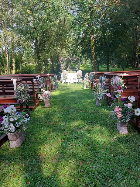 Wildflower wedding ceremony